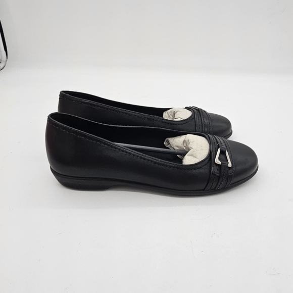 NIB Walking Cradle Flynn Black Leather Slip On Ballet Flats Shoes Size 5 - Picture 5 of 13